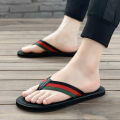 Flip-flops men's tide 2024 new summer wear non-slip soft sole wearable foot clip fashion beach men's sandals. 