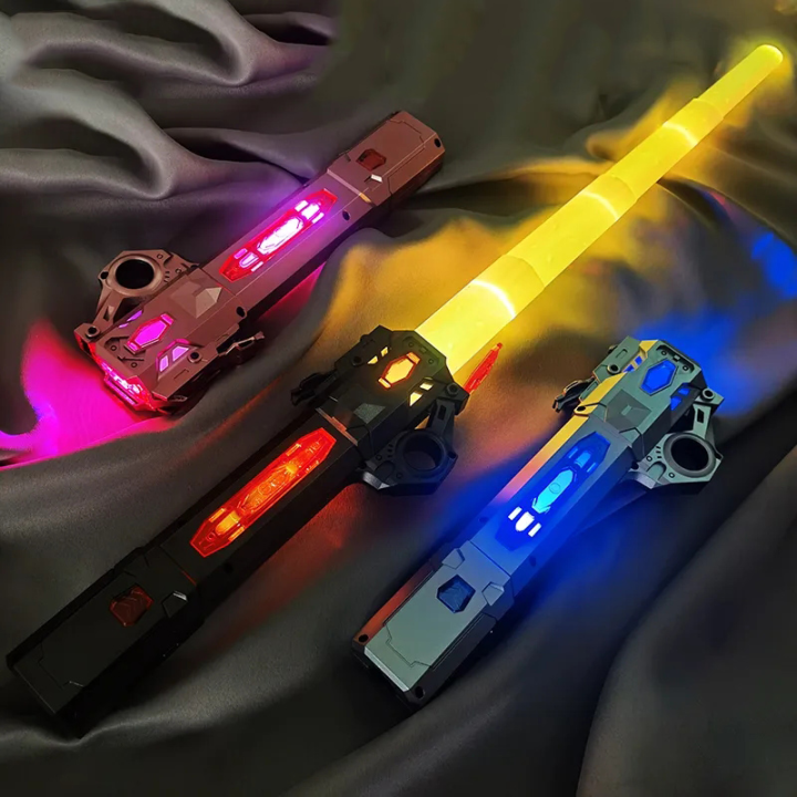 Laser sword flash light hand-cranked laser stick retractable children's light-emitting toy