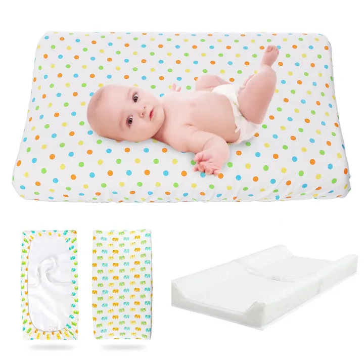 Baby Infant Changing Mat Cover Diaper Nappy Change Pad Waterproof Cotton 80cm - Light yellow