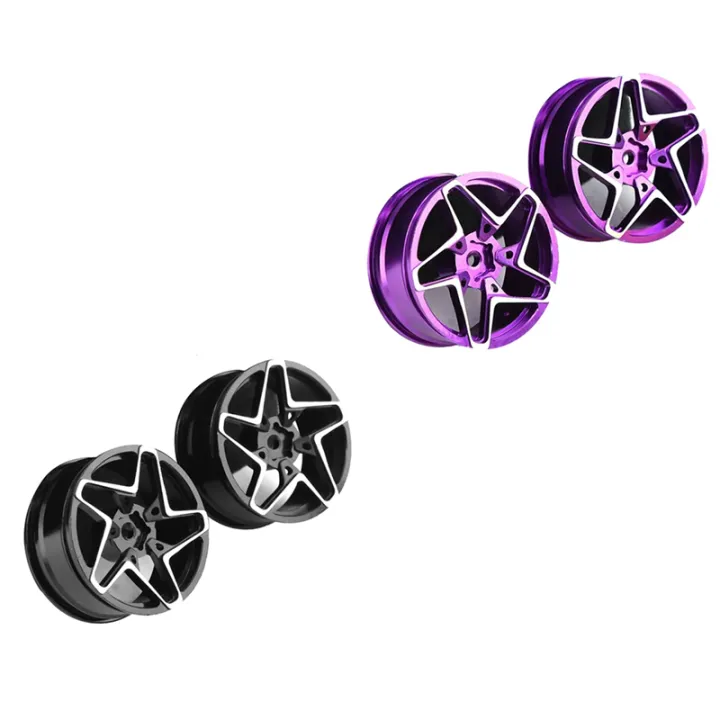 4Pcs%201/10%20On-Road%20Drift%20Car%2052MM%20Aluminum%20Alloy%20Metal%20Wheel%20Hub%201.9Inch%20Climb%20Car%20Wheel%20Rim%20for%20HSP%20Tamiya%20HPI%20Replacement%20Accessories%20Black%20-%20Image%205