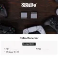 8BitDo Retro Receiver for PS1 PS2 and Windows, Compatible with Xbox Controller, Switch Pro and PS5/PS4 Controller. 