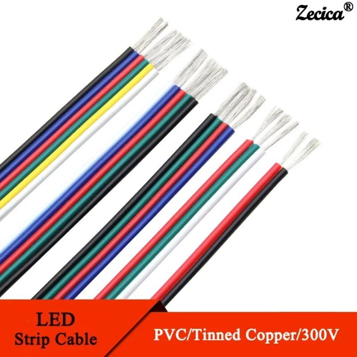 【Top-Rated Product】 2/5/10m LED Cable Electrical Wire 2/3/4/5/6pin LED ...