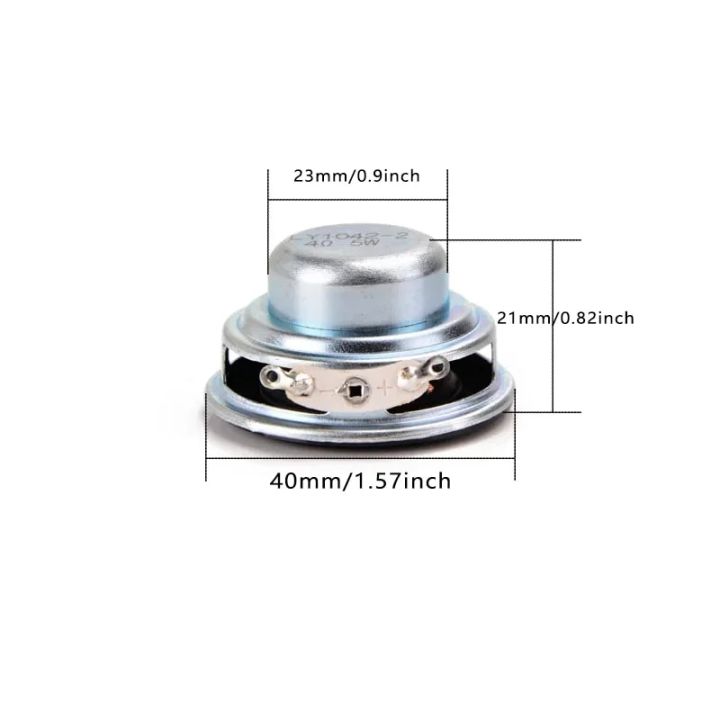2Pcs/lot%2040MM%204%20Ohm%205W%20Audio%20Portable%20Speakers%201.5%20Inch%2016%20Core%20Small%20Full%20Range%20Rubber%20Side%20NdFeB%20Waterproof%20DIY%20Speaker%20-%20Image%206