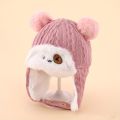 1pc Fur Ball Bear Baby Ear Protection Thorn Hat. 