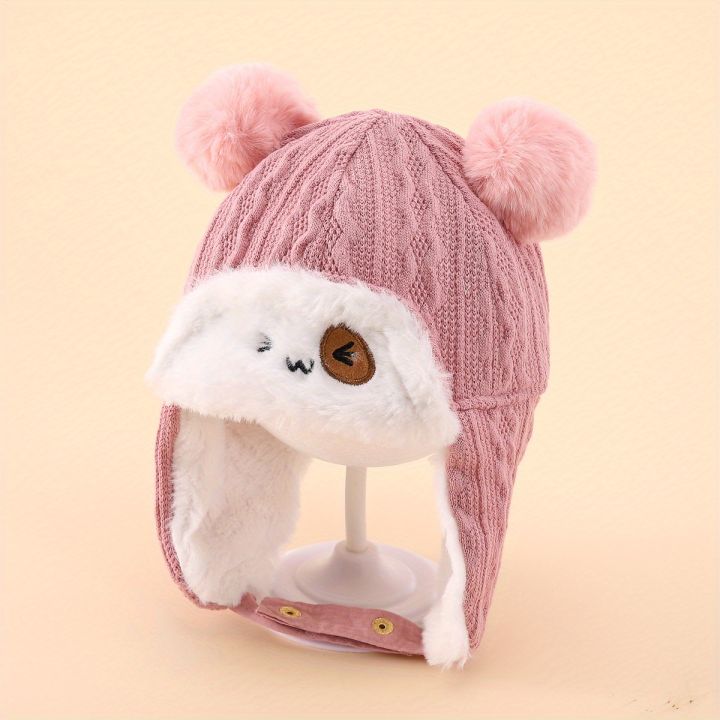 1pc%20Fur%20Ball%20Bear%20Baby%20Ear%20Protection%20Thorn%20Hat%20-%20Image%209