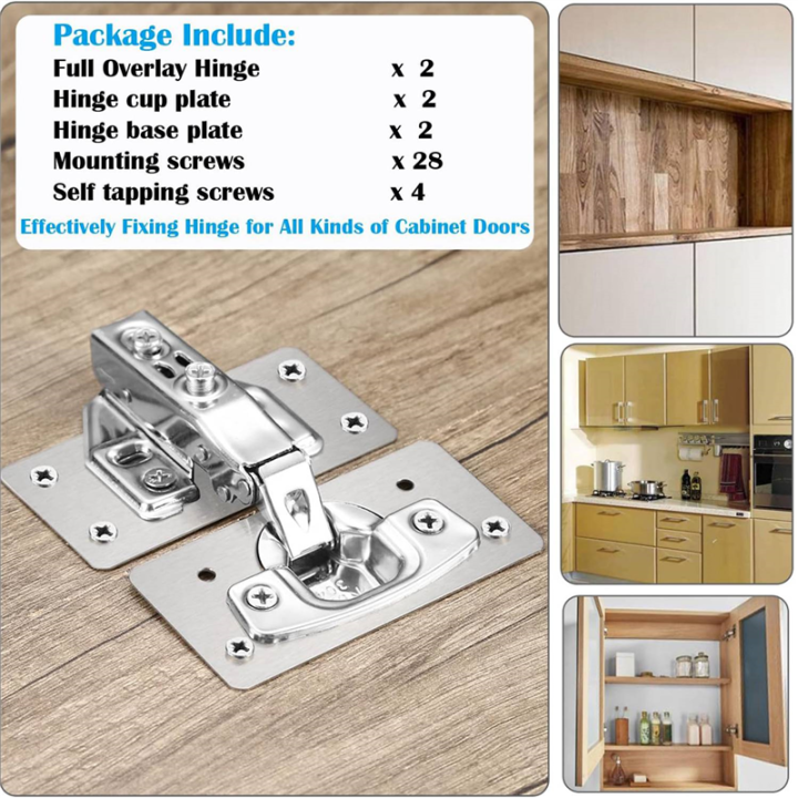 4Pack%20Cabinet%20Hinge%20Repair%20Plate%20with%202Pack%20Full%20Overlay%20Soft%20Closing%20Cabinet%20Hinges-Hinge%20Repair%20Kit%20Plate%20for%20Cabinet%20Durable%20Easy%20to%20Use%20-%20Image%203