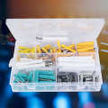 Self-Drilling Screw Set 200pcs High Strength Self-Tapping + Plastic Expansion Wall Anchor Tube Plug With Box.