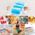 9PCS Silicone Soap Molds Kit,Rectangular Wooden Silicone Soap Mold Cutter SlicerHandmade Soap DIY for Soap Cake Making - Wood color. 