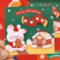Cute Christmas sticker sticky notes Colorful Cartoon Kawaii Kawaii cartoon adhesive notepad Adhesive Sticky Office supply memo pad for Office organization School assignments journaling Gift. 
