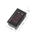 DC0-100V 1A 10A 50A 100A Digital Voltmeter Ammeter 2 in1 Multimeter DC4-30V Voltage Ampere Meter Volt Amp Gauge Panel Dual Display. 