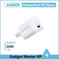 Anker A2634 - Powerport Pd 20w Max Nano Single USB Port -C Mini Portable USB-C Charger. 