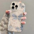Cute Cream Butterfly Casing Oppo A60 4G Case.