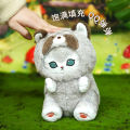 Genuine Mofusand Long Tailed Forest Animals Series Plush Doll Cute Shark Cat Soft Doll Kawaii Stuffed Plushie Toy Gift For Kids.