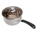 Milk Pot Energy Saving Portable Saucepan Evenly Heat with Glass Lid for Kitchen. 