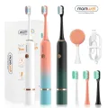 Mornwell Sonic Electric Toothbrush T33 Adult Timer Brush 5 Modes USB Charger Rechargeable Tooth Brushes Replacement Heads Set. 