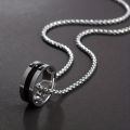 Luxury & Minimalist Flat Ring With Chain Necklace- Finger Ring & Chain.