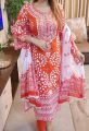 Exclusive Cotton Salwar Kameez Unstitched Skin Print Three Piece For Women.