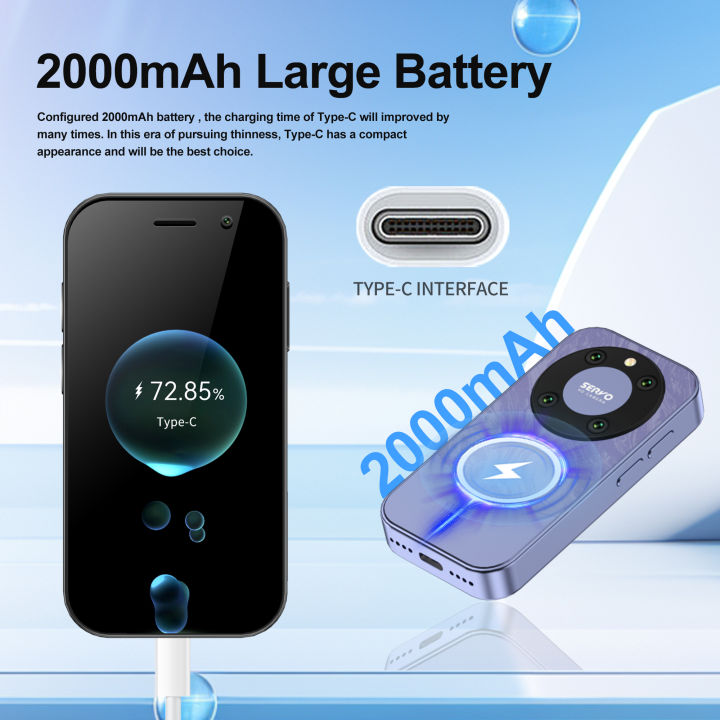 SERVO%20KING%209000%203.0%20HD%20Display%20Small%20Smartphone%20Android%2010.0%20Network%204G%20LTE%202GB+16GB%202000mAh%20Face%20Recognition%20Mini%20Mobile%20Phone%20-%20Image%204