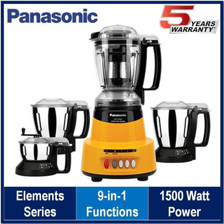 Panasonic MX-AV425 1500-Watt Super Mixer Grinder | Quartz Yellow