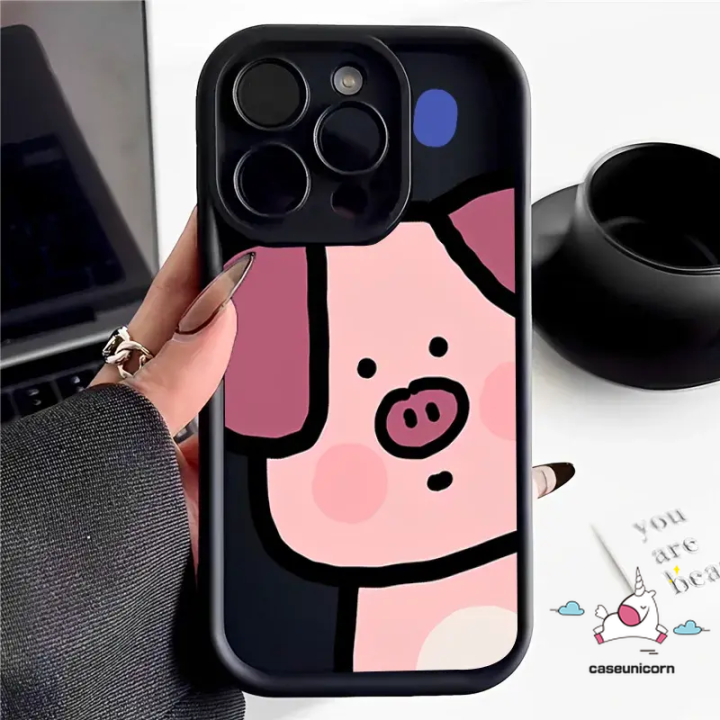 Cartoon%20Cute%20Pig%20Lovely%20Angel%20Eyes%20Case%20Compatible%20for%20IPhone%207Plus%20XR%20XS%20X%20Max%2011%2015%2014%2013%2012%20Pro%20Max%207%2015%206%208%206S%20Plus%20SE%202020%20Couples%20Shockproof%20Soft%20Back%20Phone%20Cover%20-%20Image%202