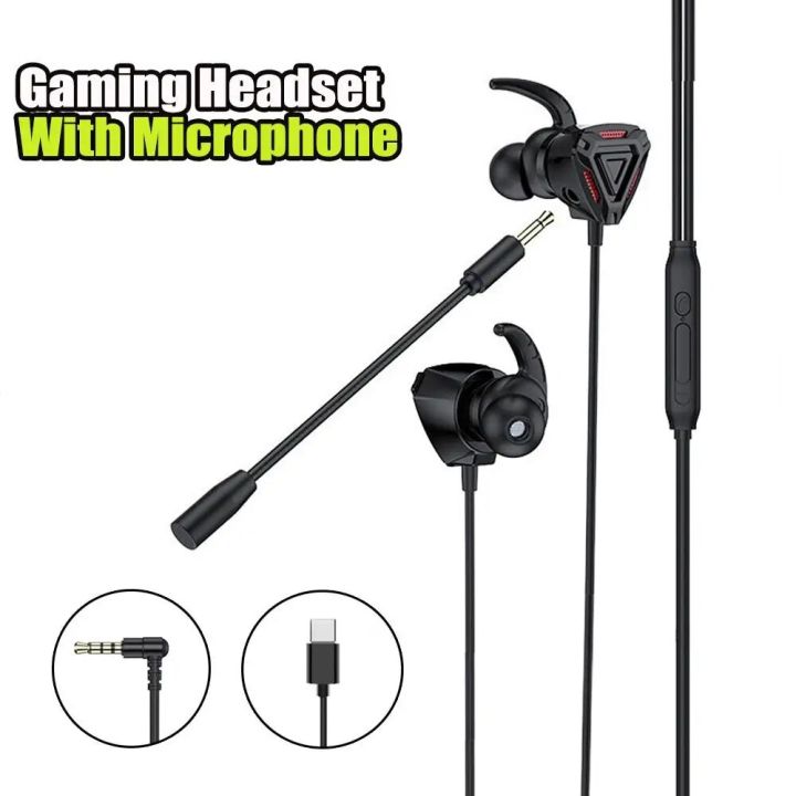 Type C Gaming Headset For Pubg Ps5 Csgo Games Wired Earphone  Microphone Volume Control In-Ear Headphone For Pc Gamer