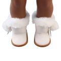 【The road to happiness Store】Doll Talk Plush Doll Winter Snow Boots For Inch Doll Zipper Keep Warm Shoes For Girl Dolls Christmas Gift For Kids.