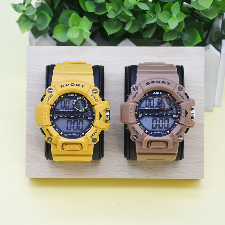 23 New AIKE Fashion Cool Student Outdoor Sports Watch Big Dial Multifunctional Waterproof Electronic Watch For Men