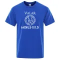 Casual Men's T-Shirt A Song of Ice and Fire T Shirt Valar Morghulis Print T-Shirts Summer Cotton Short Sleeve Breathable Clothes. 