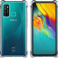 Infinix Hot 9 Play Premium Silicon Case Crystal Clear Soft TPU Ultra-Thin Transparent Defensive Mobile Phone Back Cover.
