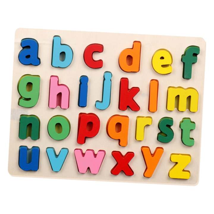 Wooden Small Alphabets Puzzle Plate 3D