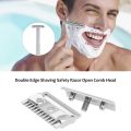 Double Edge Shaving Safety Razor Open Comb Head Men Safety Razor Head Shaving Tool. 