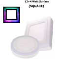 LED 12W+4W Pink+Green+Blue Edge LED Round Surface Mounted Panel Light Collection.
