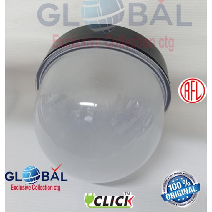 Click Round-Lamp Shade Security Light Water Proof & Tamper Proof E27 Ceramic Holder Light Box