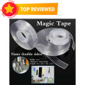 2M-Nano Magic Double Side Adhesive Tape 2Cm Wide Reusable Clear Waterproof Anti-Slip Traceless Sticky Gel Pad Strips Grip For Car Home Office Supplies - Tape. 