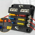 ARELENE 3X 6-Way Waterproof Fuse Block,with LED Indicator 12 Circuits with Negative Marine Fuse Box for Dc 12/24V.