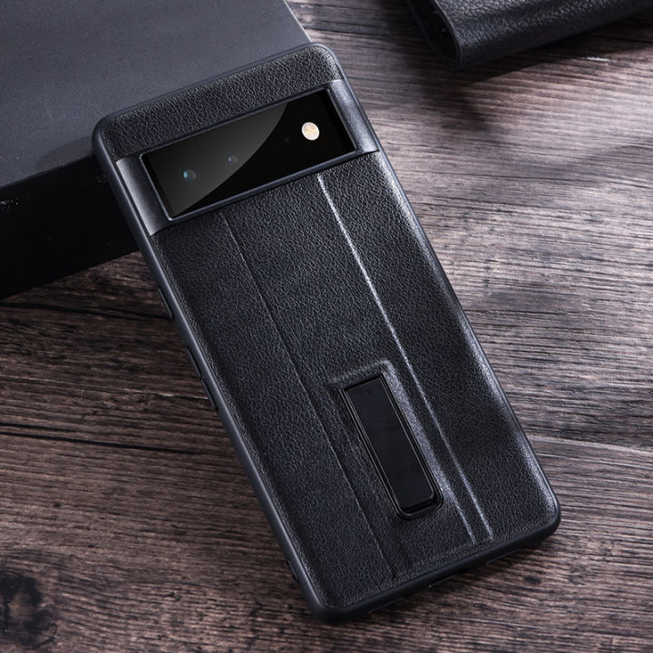 Google pixel8 Phone Case Metal Bracket pixel 7Pro Protective Cover Leather 6pro Google 7A New
