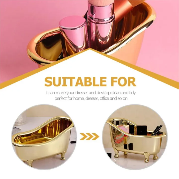 Bathtub%20Soap%20Dish,%20Plastic%20Soap%20Holder%20Tray%20Mini%20Bathtub%20Desktop%20Organizer%20for%20Makeup,%20Cosmetics,%20Bathroom%20Accessories%20Miniature%20Tub%20Decorations%20-%20Image%203