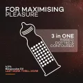 Manforce Overtime Orange 3in1 (Ribbed, Contour, Dotted) Condom - 10Pcs Pack(India). 