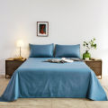 100% Cotton Soild Color Bed Sheets Flat Sheet For Queen King Size.