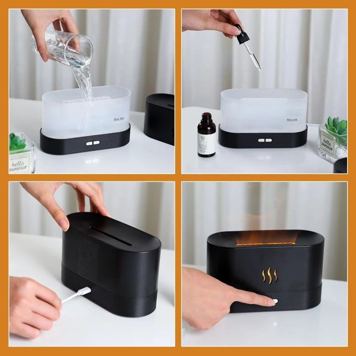 DQ701%20Flame%20Effect%20Air%20Humidifier.%20Oil%20Fragrance%20Aromatherapy%20Diffuser%20with%20Night%20Light.%20(Black%20&%20White%20Color)%20-%20Image%204