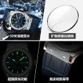 【Exclusive Discount】 POEDAGAR New Leather Casual Business Black Clock Men Luxury Watch Automatic Watches Mens Fashion Quartz Wristwatches.