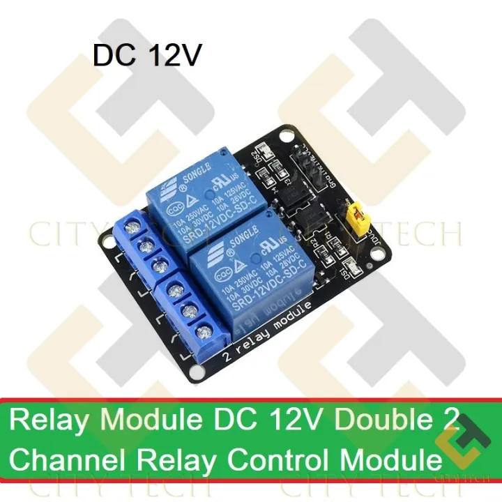 12V%202%20Channel%20Relay%20Module%20DC%2012V%20Dual%20Channel%20Relay%20Control%20Module%20With%20Screw%20Terminal%20For%20Arduino%20Two%202%20Channel%20DC12V%20With%20Optocoupler%20Protection%20Electrical%20Circuitry%20&%20Parts%20-%20Image%202