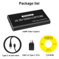 Usb 2.0 Hdmi Audio Video Capture Device Hd 4k 30hz Live Stream Game Capture For Win8 10 Mac Linux. 