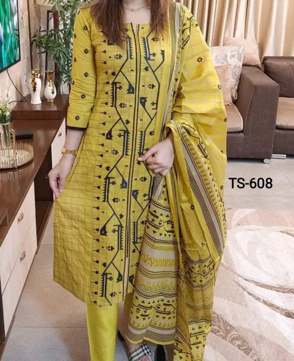 Exclusive%20Cotton%20Unstitched%20Skin%20Print%20High%20Quality%20Three%20Piece%20For%20Women%20-%203%20Pice%20Dress%20-%20Image%203