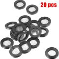 20pcs Rubber Gasket Hose Washer Seal O Ring Flat Gasket Filter Net For Shower Head Fit For 1/2 Inch Garden Hose And Water Faucet.