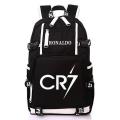 CLuo Schoolbag BackpackCR7Football Star Luminous Personality Peripheral Male and Female Students Ronaldo Backpack Leisure.