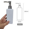 Lightweight Liquid soap dispenser Eco-friendly Leak-proof Transparent Refillable pump bottle Square bathroom accessory for.