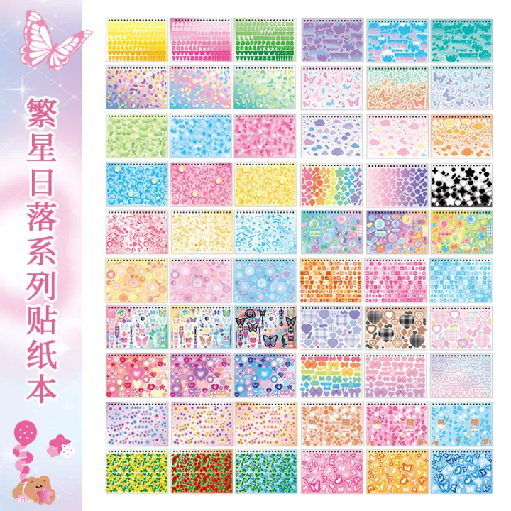 1000+%20PCS%20Kids%20Notepad%20Decals%20Book%20Butterfly%20Stickers%20Laptop%20Girls%20Phone%20Cartoon%20Decoration%20Scrapbooking%20Cute%20Dot%20Diary%20Heart%20-%20Image%205