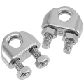 3/8 Inch Wire Rope Clamp Heavy Duty Wire Rope Clamp Wire Rope Clip M10 Stainless Steel,20 PCS.