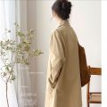 Women's Trench Coat Outerwears Korean Version Simple Casual Loose Solid Color Medium Long Top Jacket For Women Impermeable Mujer.